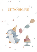 Kaart - Uitnodiging pinguin