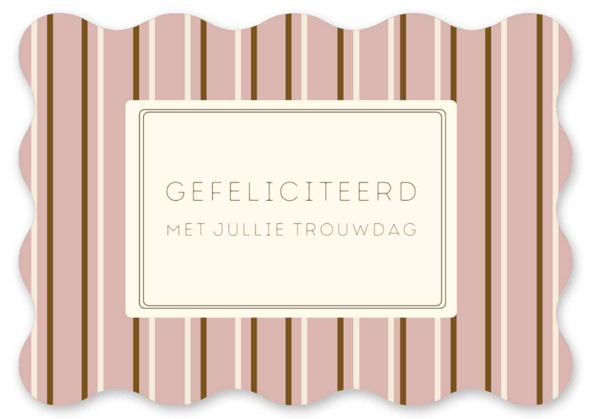 Kaart geschulpt - Gefeliciteerd met jullie trouwdag | Jubileumkaart