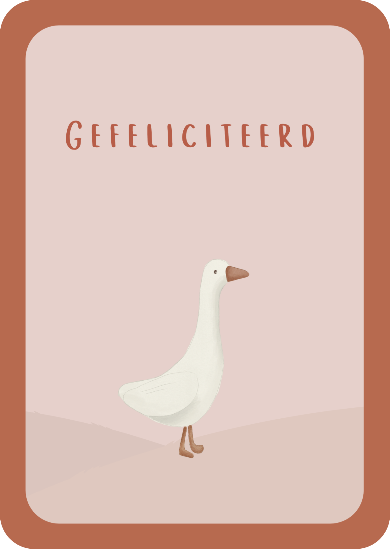 Kaart - gefeliciteerd gans