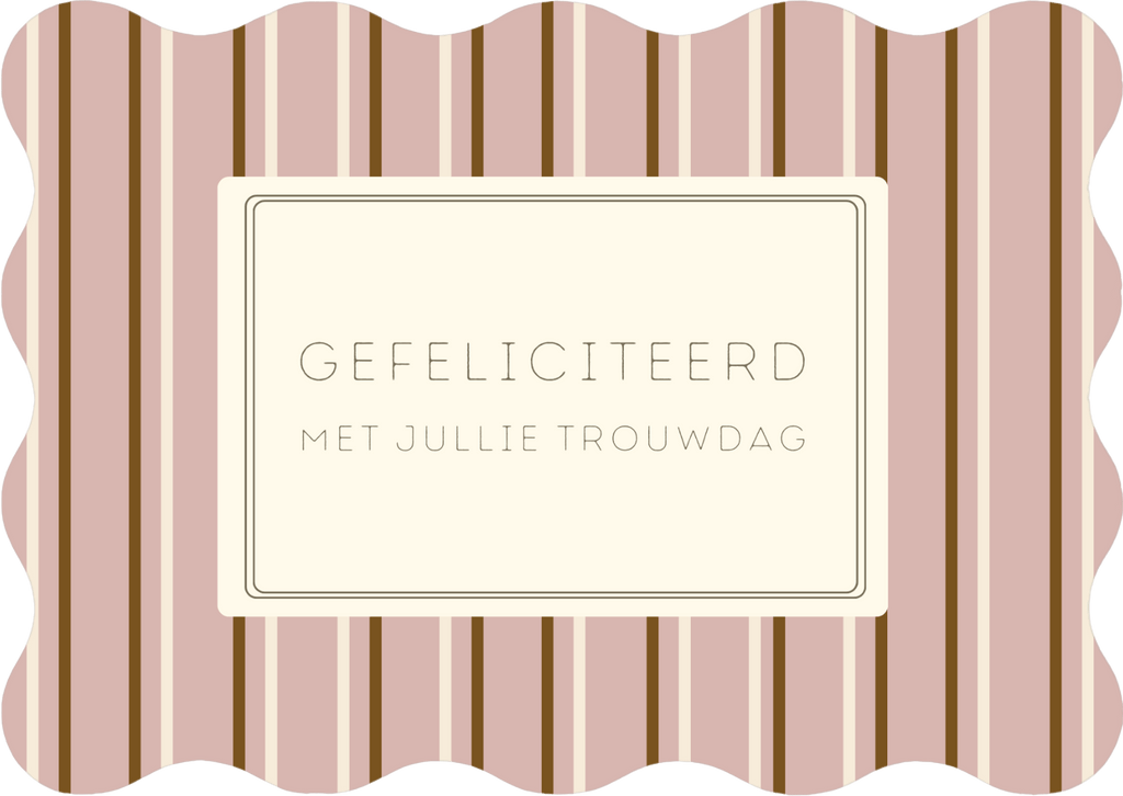 Kaart geschulpt - Gefeliciteerd met jullie trouwdag | Jubileumkaart