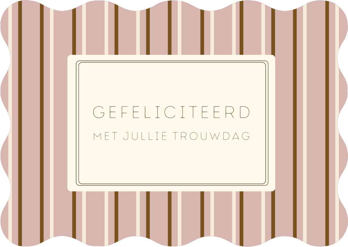 Kaart geschulpt - Gefeliciteerd met jullie trouwdag | Jubileumkaart