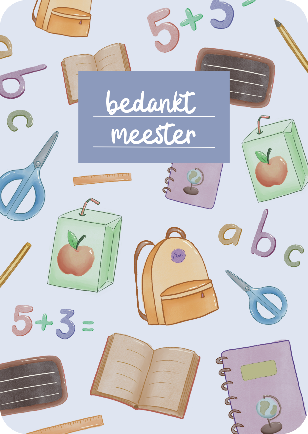 Kaart - bedankt meester
