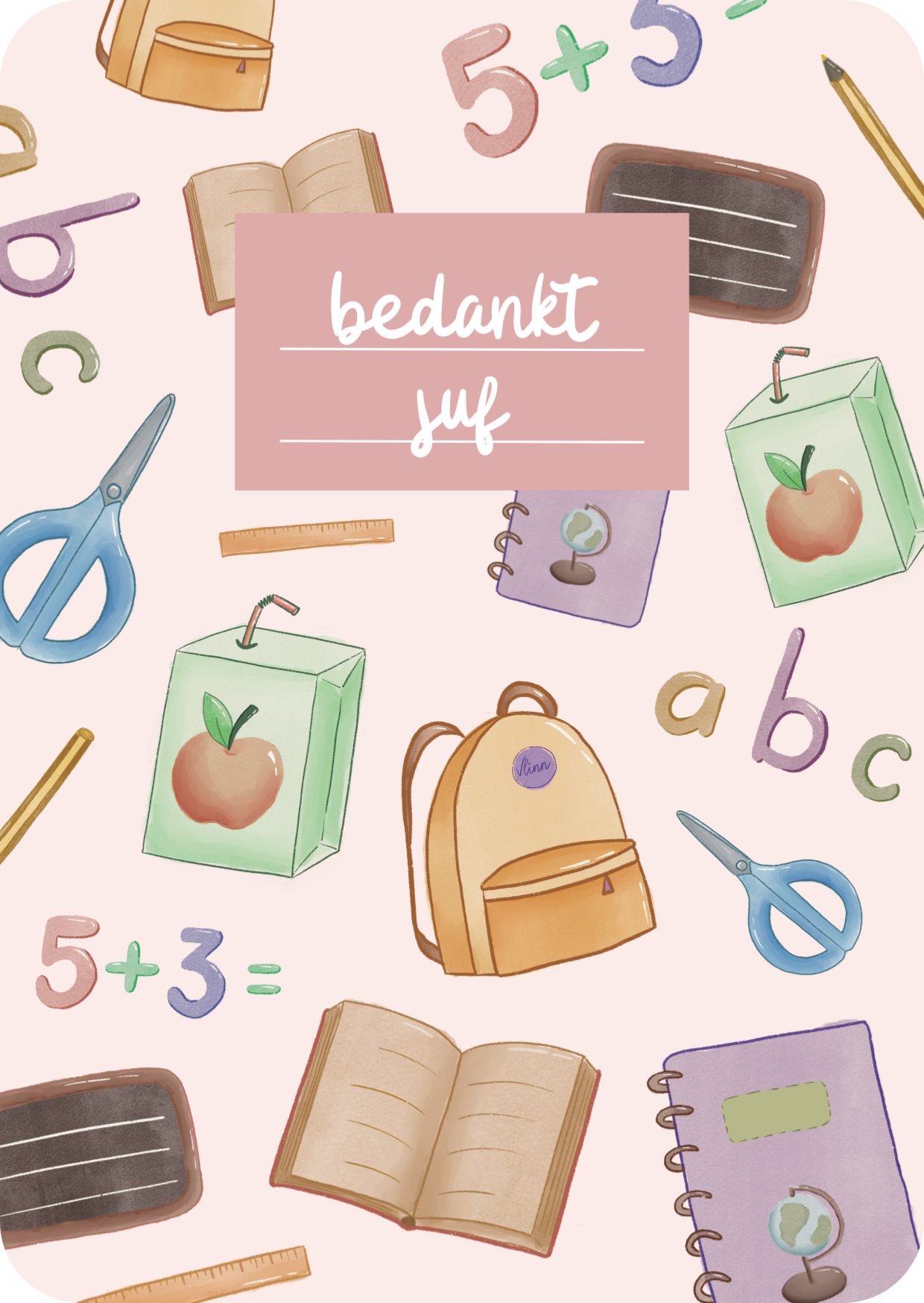 Kaart - bedankt juf