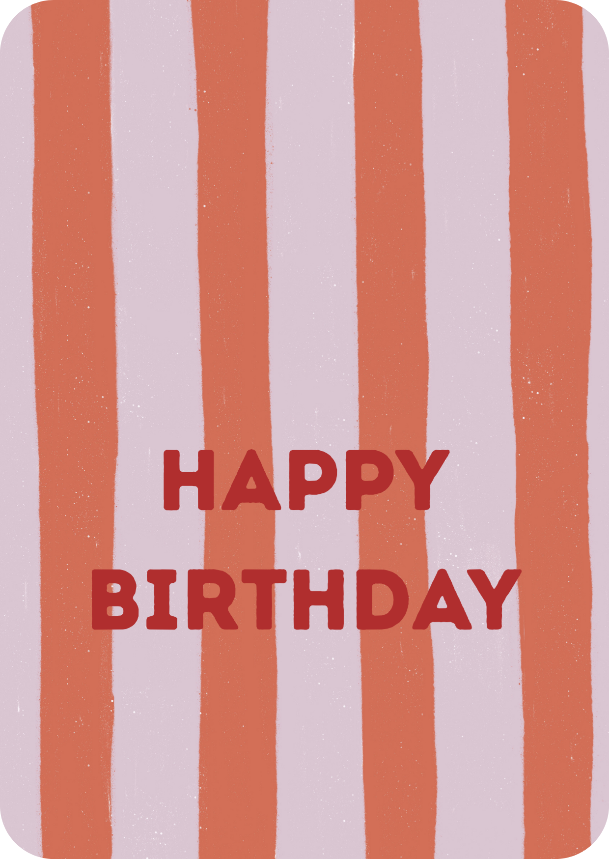 Kaart - happy birthday strepen