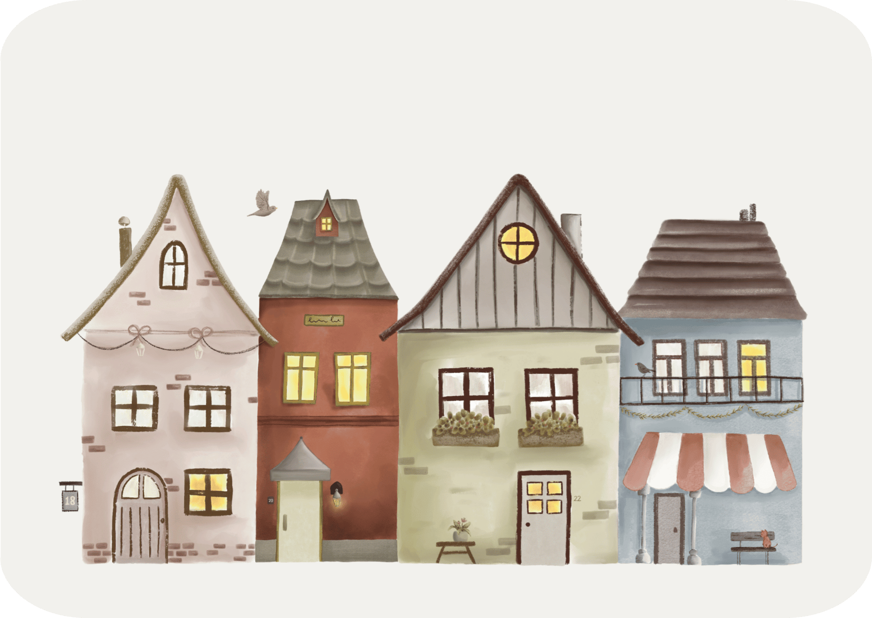 Kaart - Blanco Huisjes