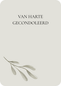 Kaart - gecondoleerd takje