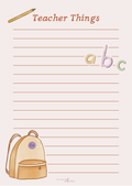 Teacher Things notitieblokje – voor juf, meester en leerkracht