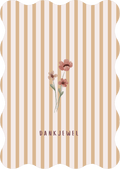 Kaart geschulpt - Dankjewel Bloemen