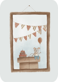 Kaart - Blanco feest muisje
