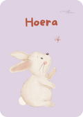Kaart - hoera konijn