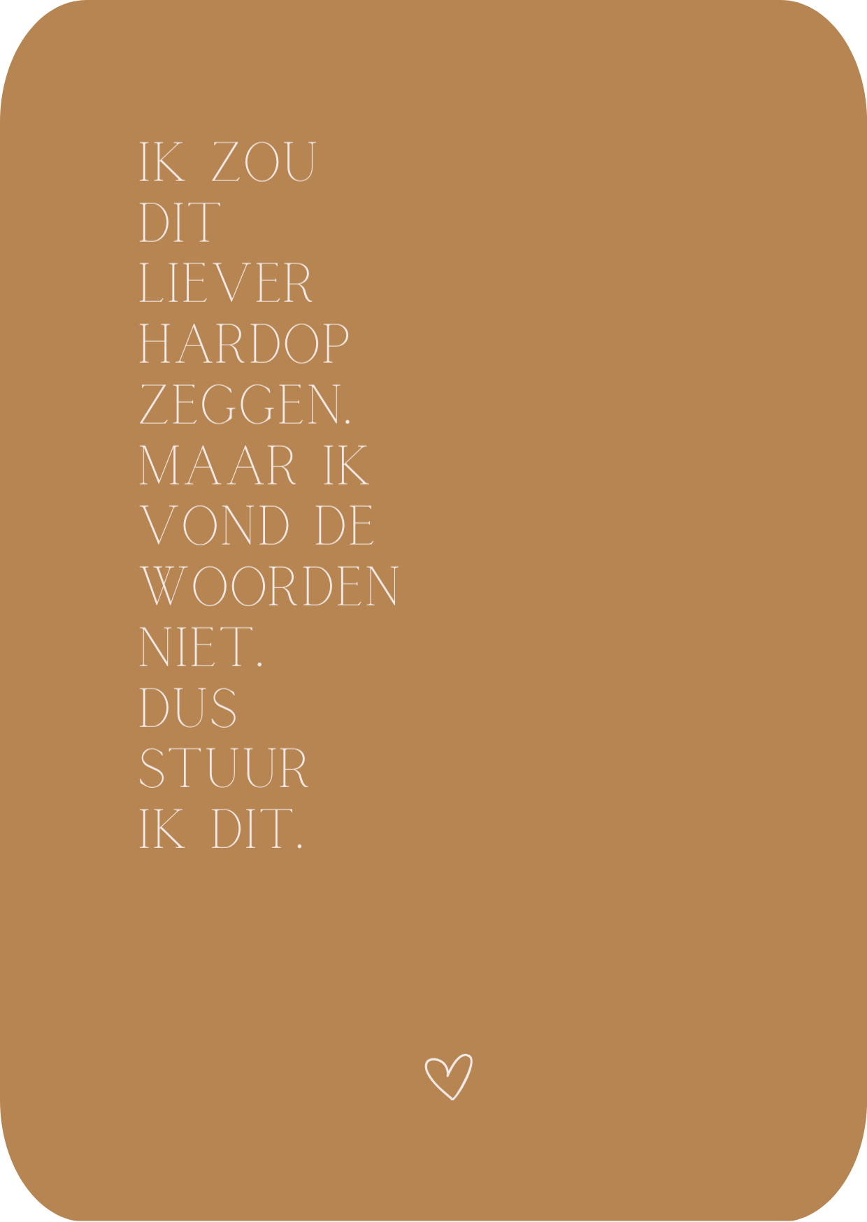 Kaart - Ik zou dit liever hardop zeggen...