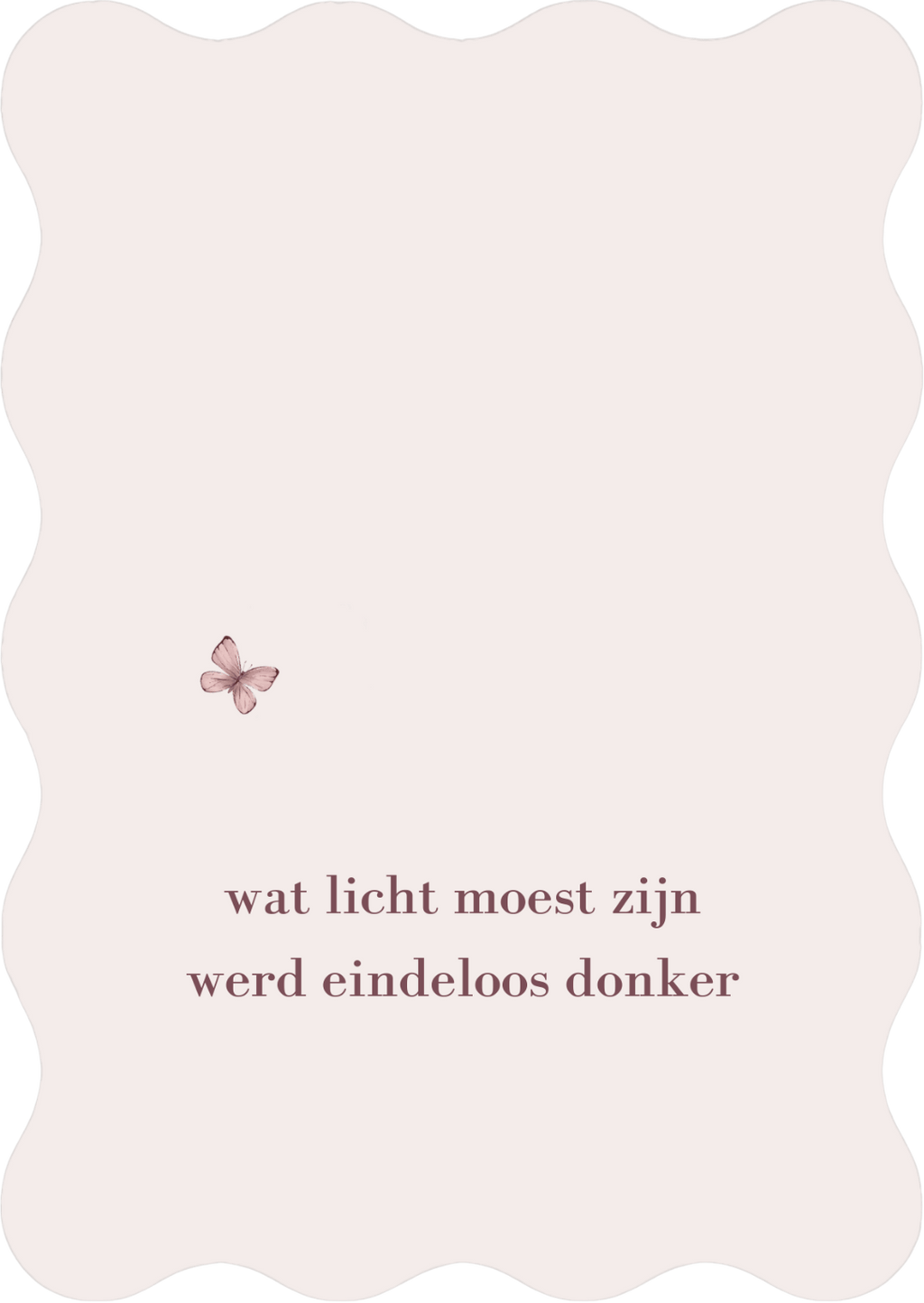Kaart geschulpt - Wat licht moest zijn werd eindeloos donker | Verlies