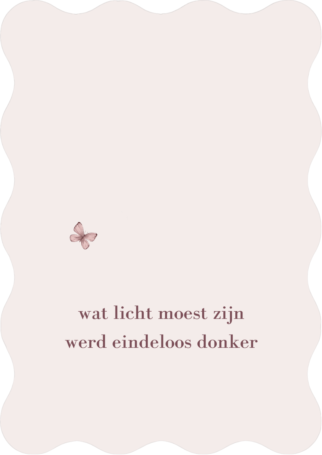 Kaart geschulpt - Wat licht moest zijn werd eindeloos donker | Verlies
