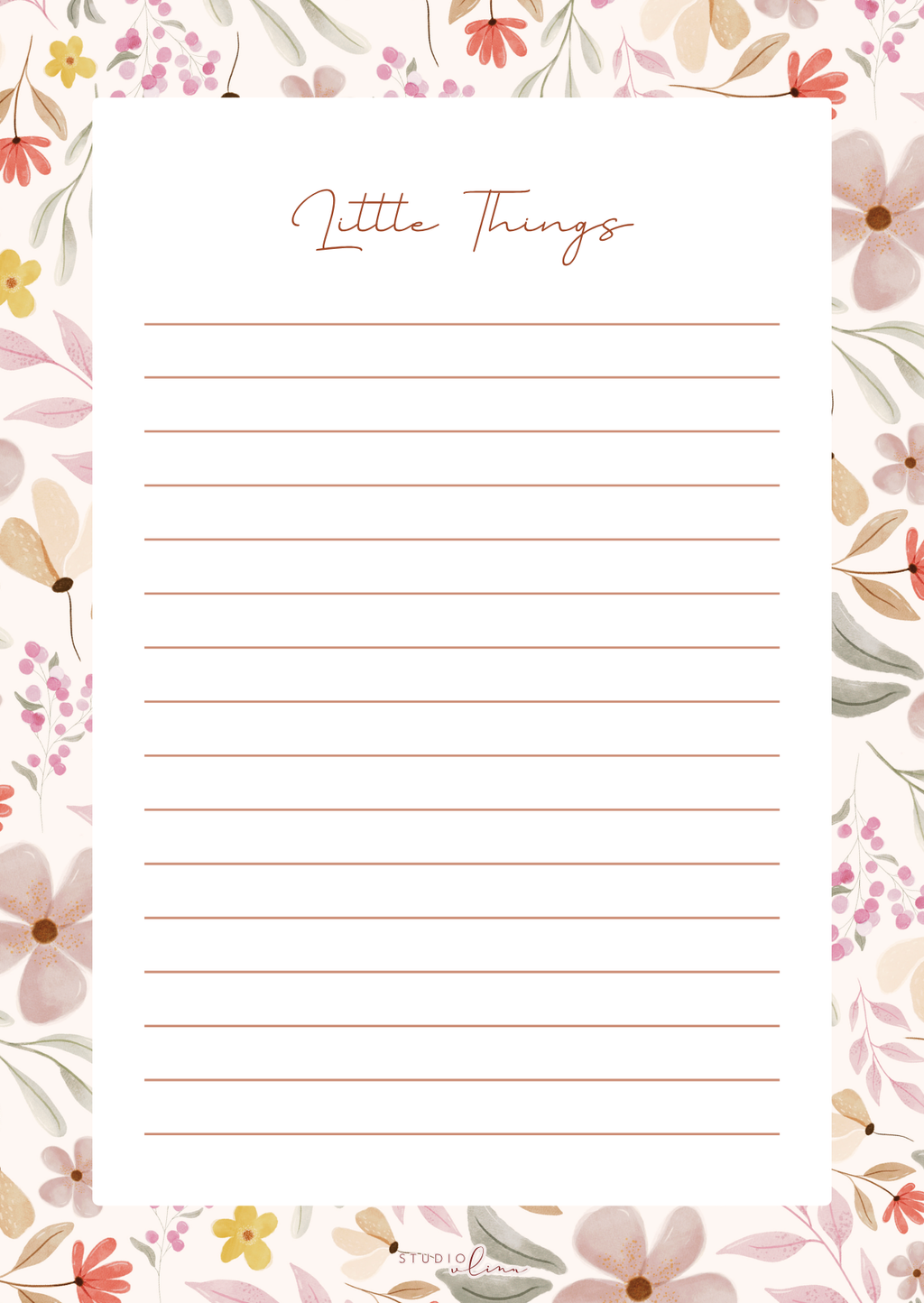 Little Things – notitieblokje met bloemetjes