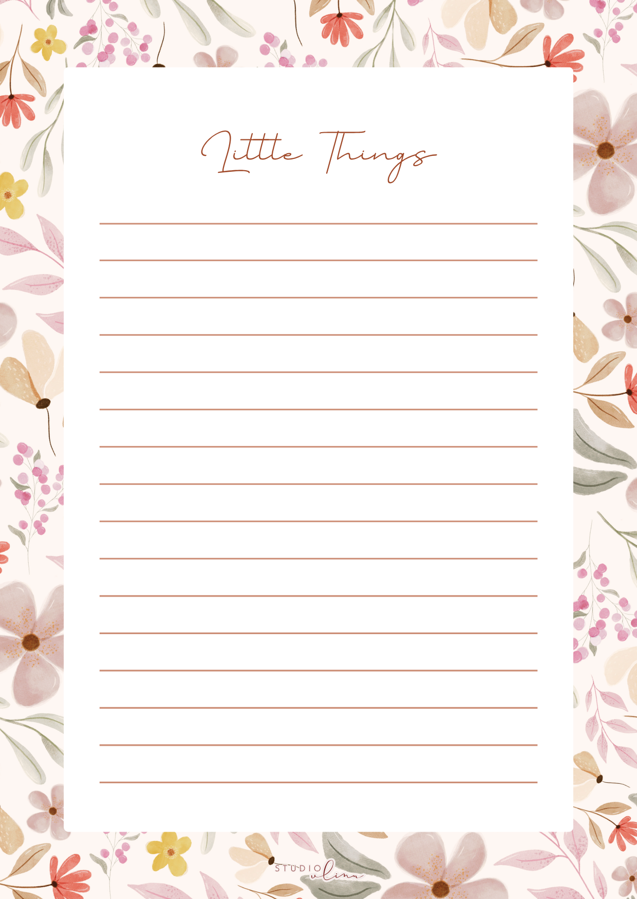 Little Things – notitieblokje met bloemetjes