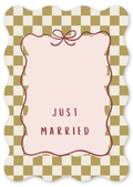 Kaart geschulpt - Just Married | Trouwkaart