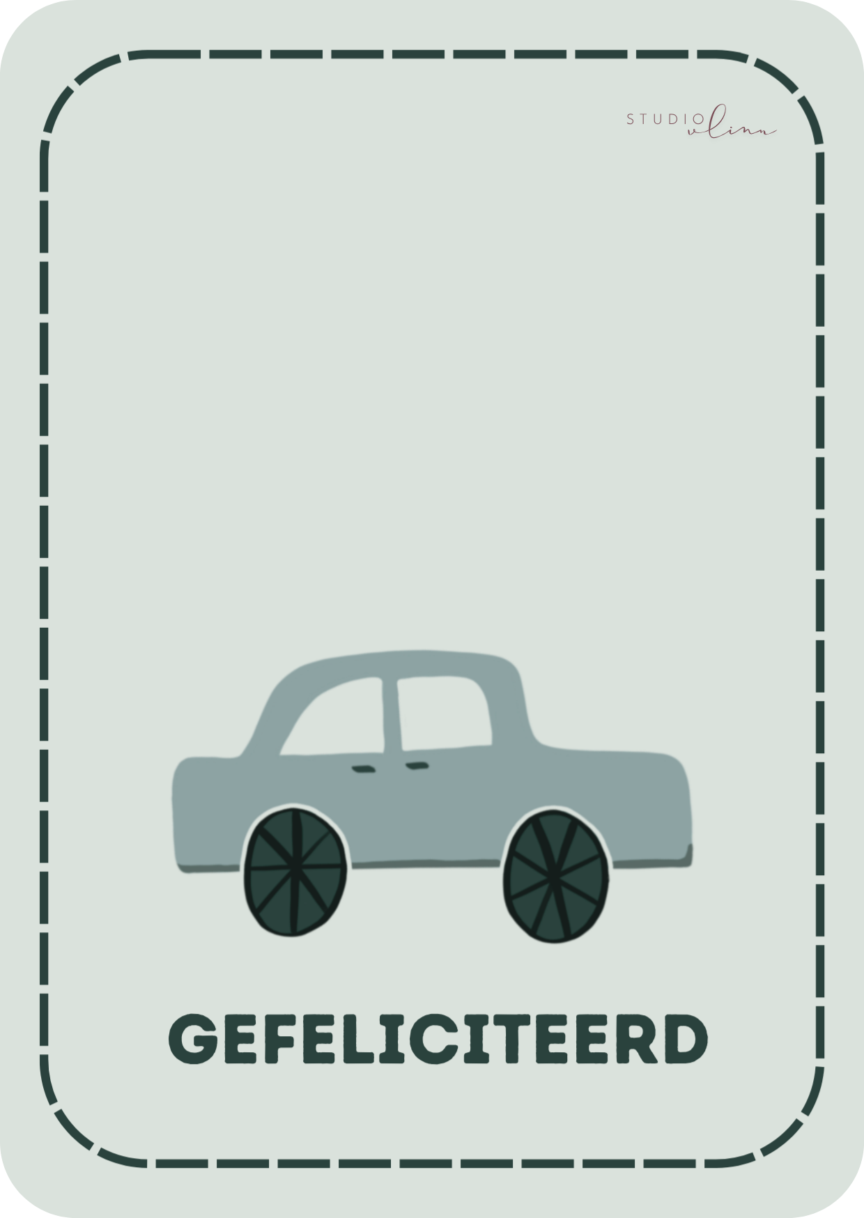 Kaart - auto gefeliciteerd