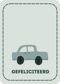 Kaart - auto gefeliciteerd