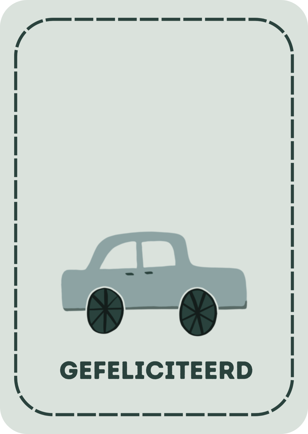 Kaart - auto gefeliciteerd