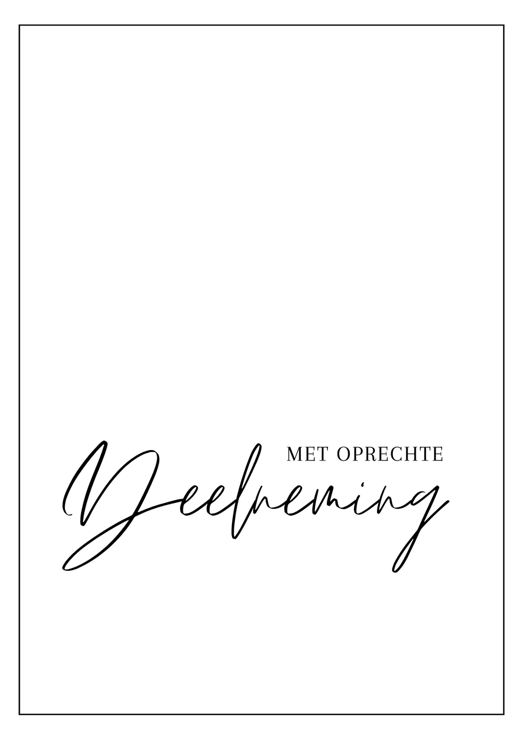 Kaart - Met oprechte deelneming