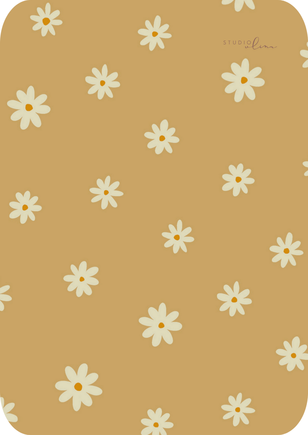 Kaart - Blanco Bloemen geel