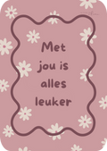 Kaart - Met jou is alles leuker