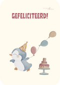 Kaart - Gefeliciteerd Pinguin