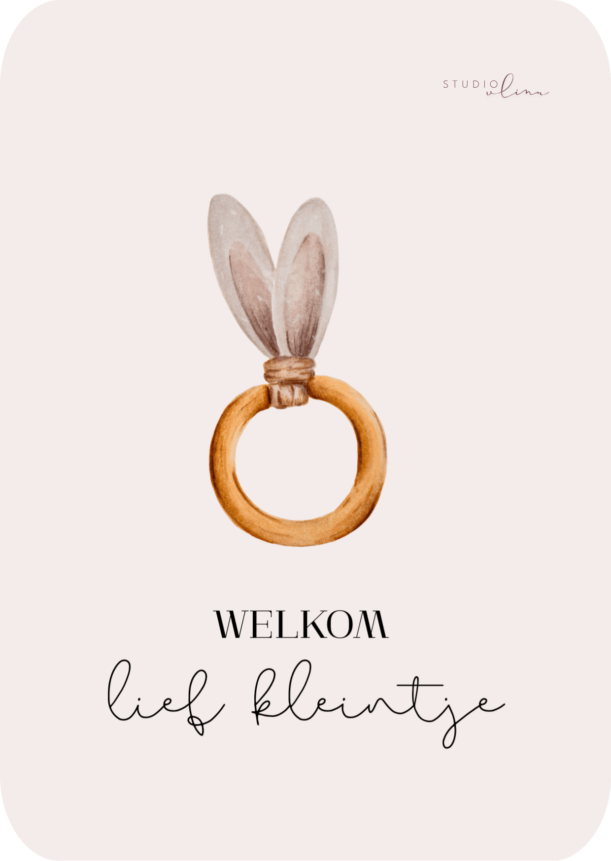 Kaart - Welkom lief kleintje