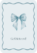Kaart - Gefeliciteerd blauwe strik