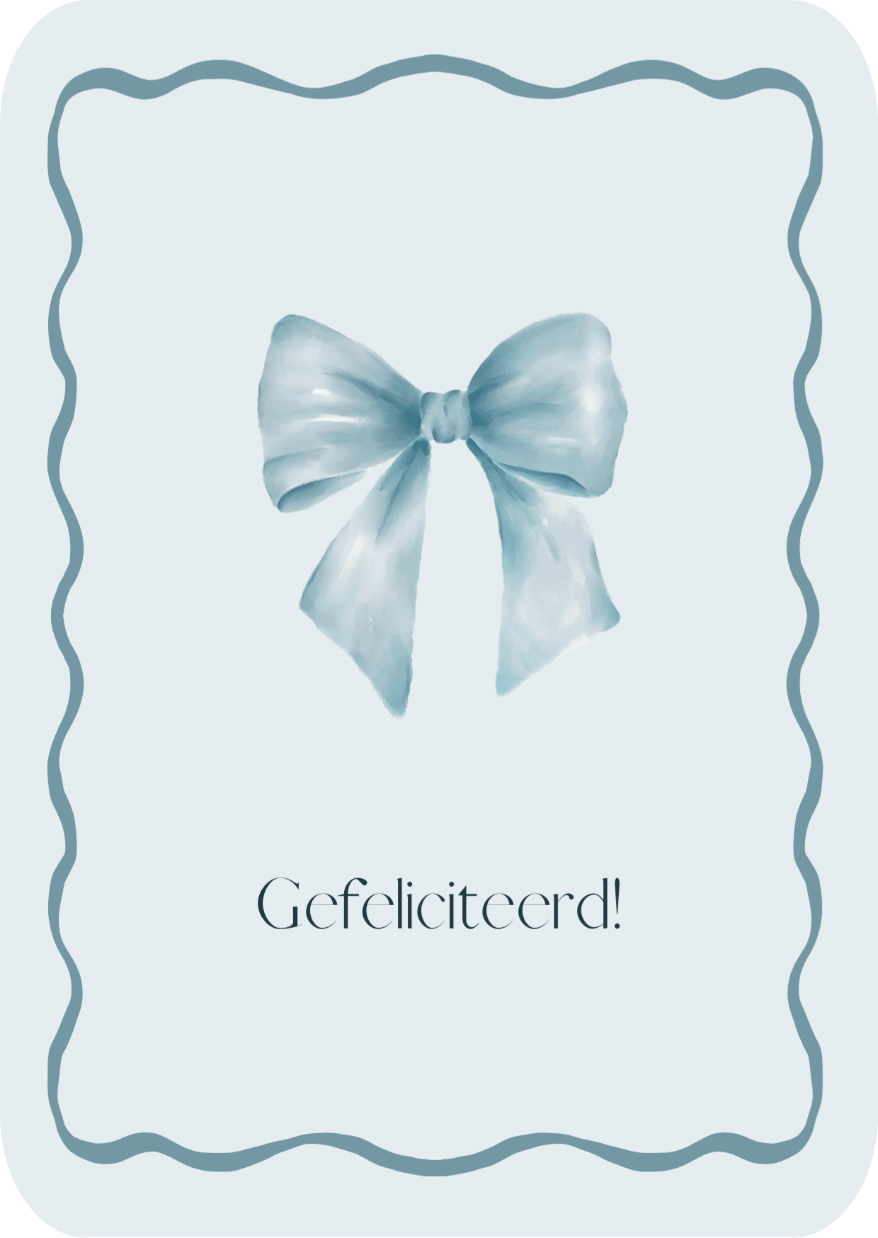 Kaart - Gefeliciteerd blauwe strik