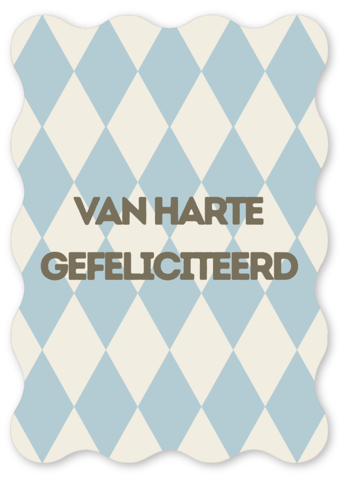 Kaart geschulpt - Van harte gefeliciteerd man