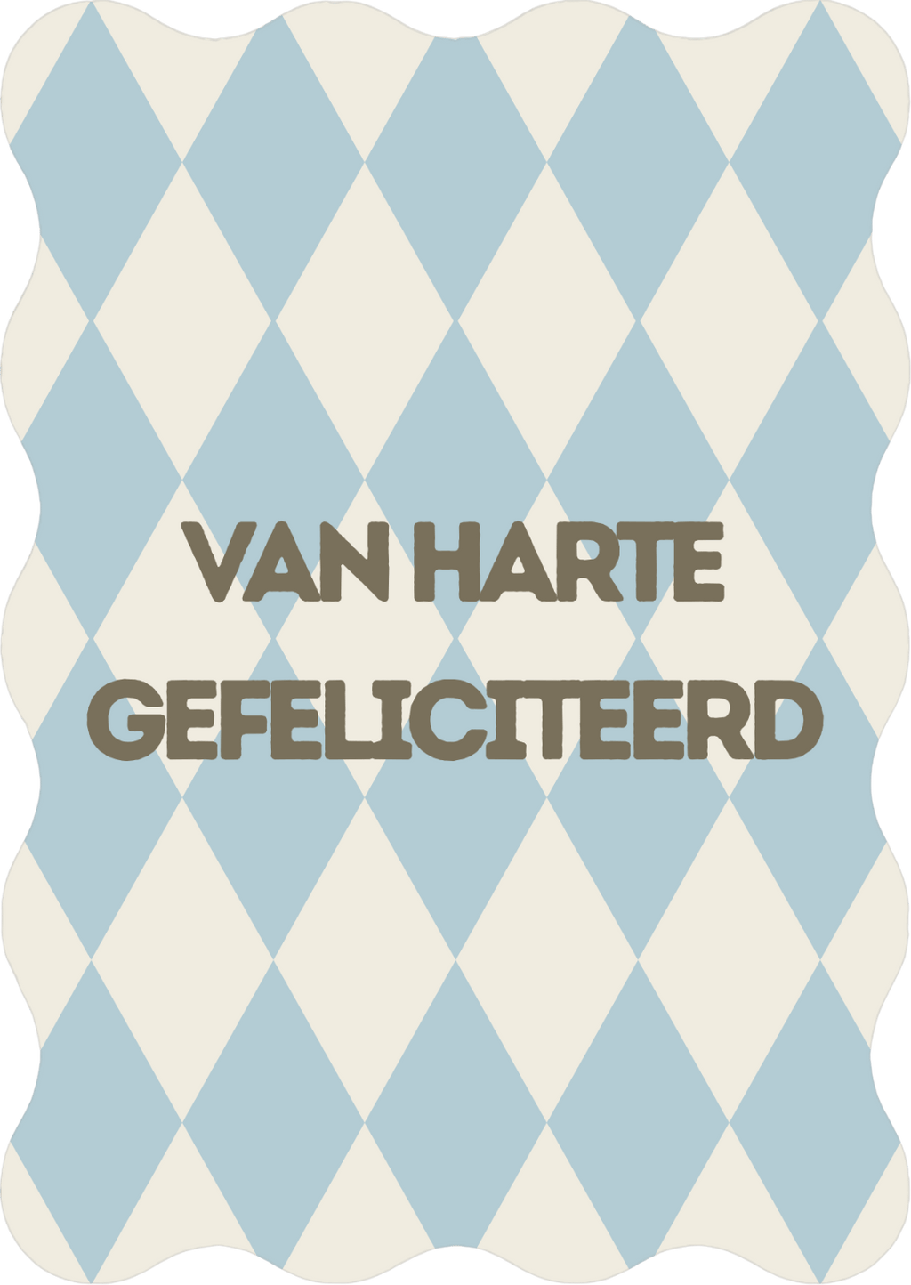 Kaart geschulpt - Van harte gefeliciteerd man