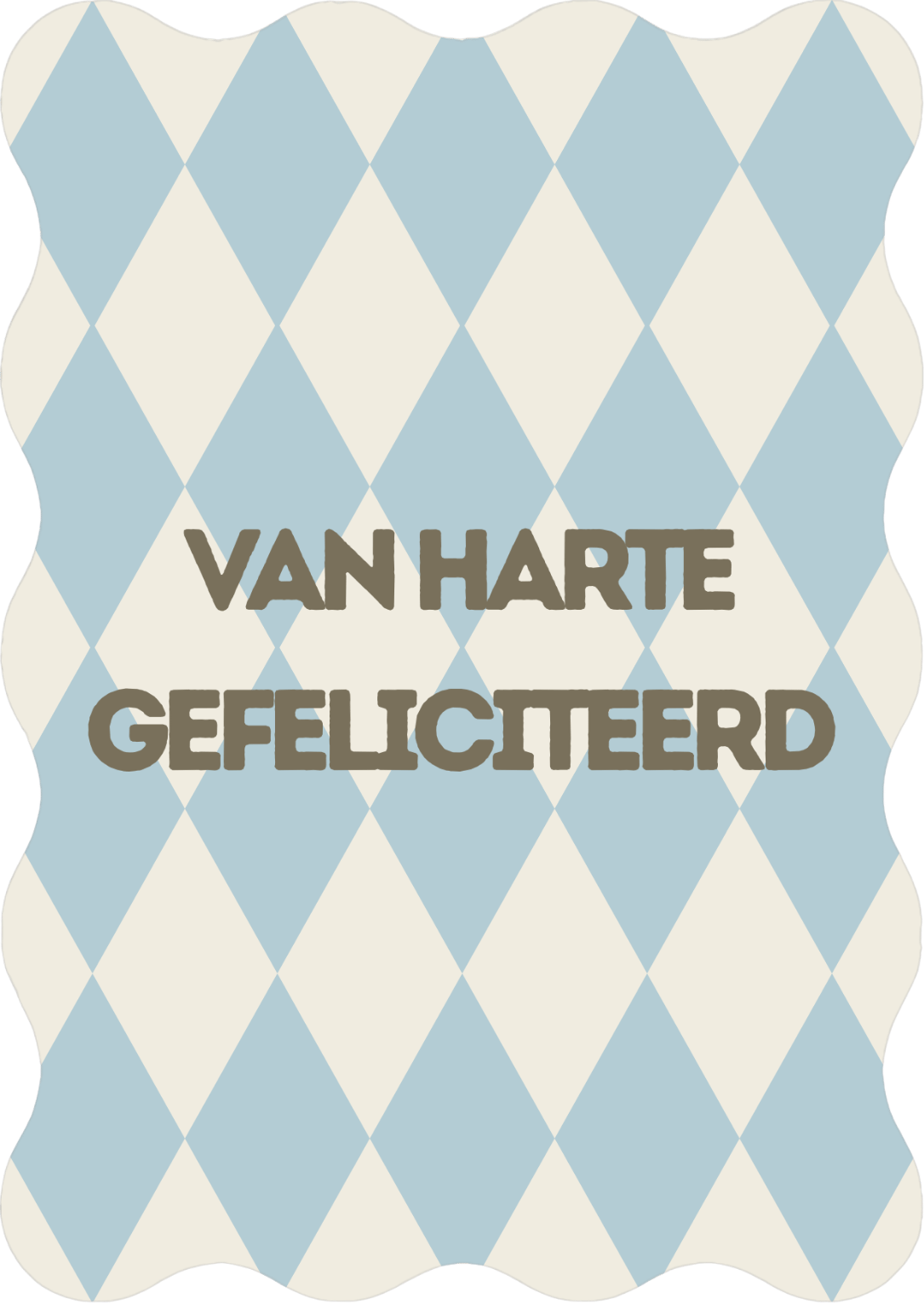 Kaart geschulpt - Van harte gefeliciteerd man
