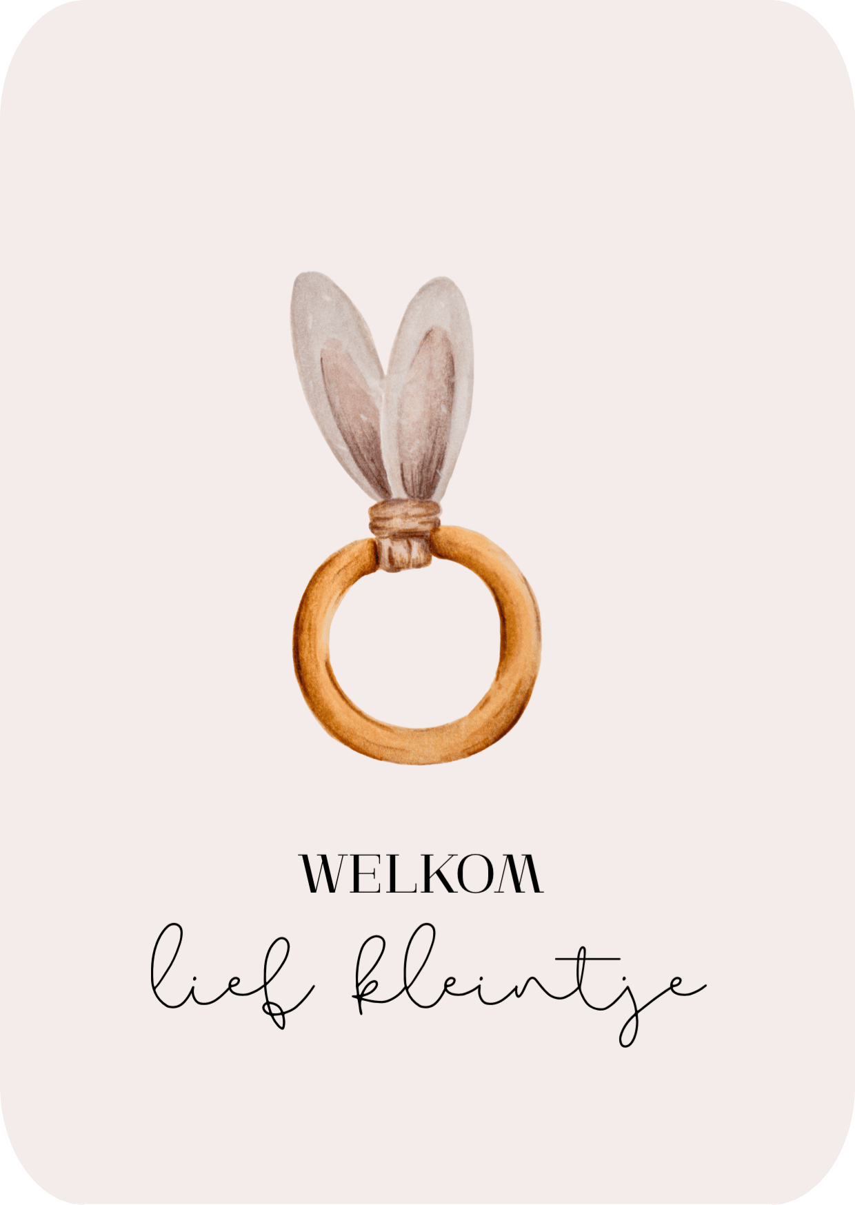 Kaart - Welkom lief kleintje