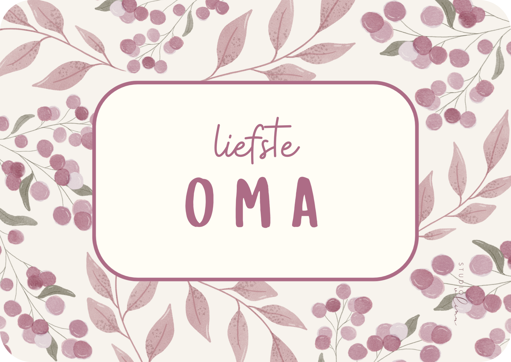 Kaart - liefste oma bloemen