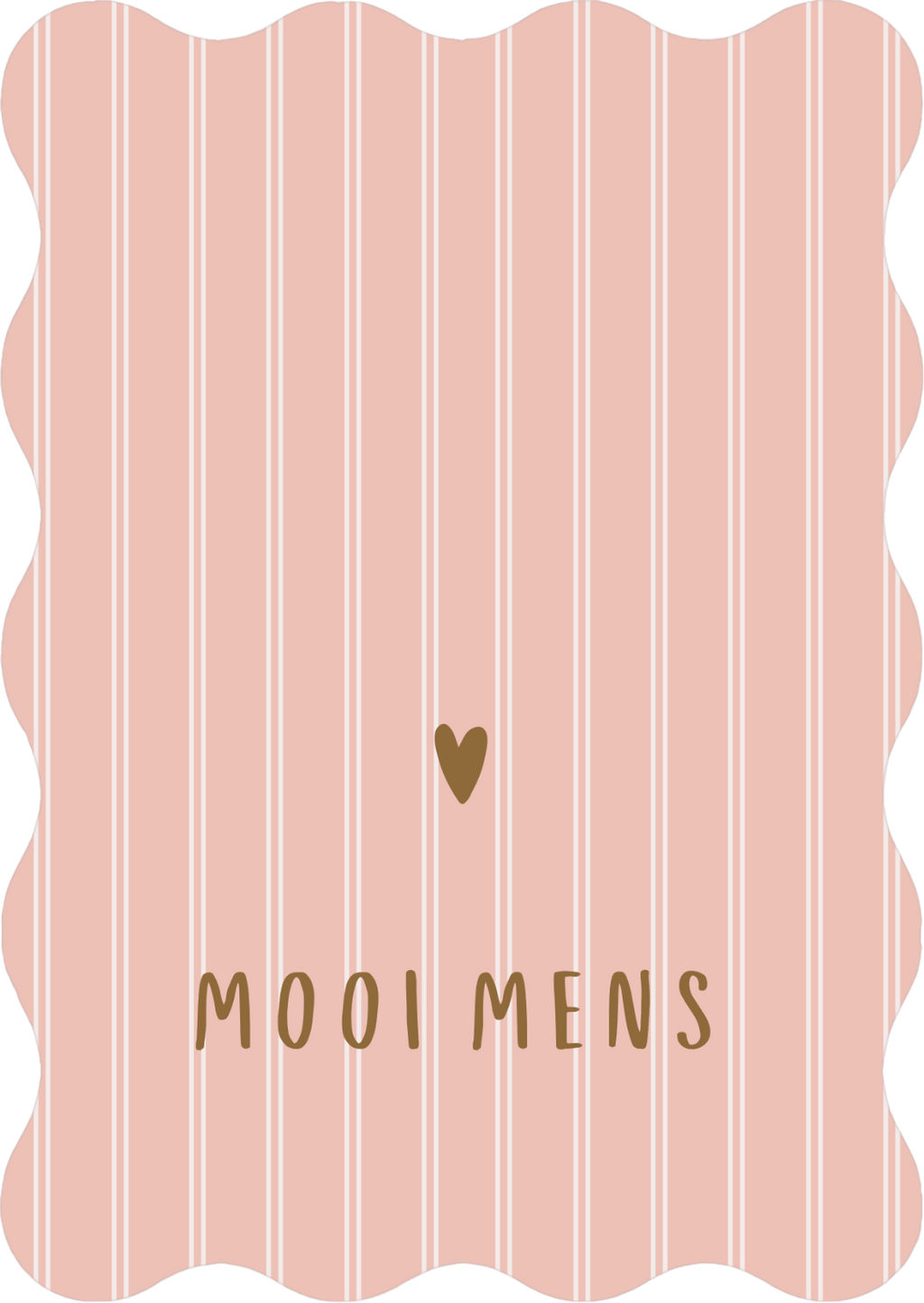 Kaart geschulpt - Mooi mens | Lief kaartje
