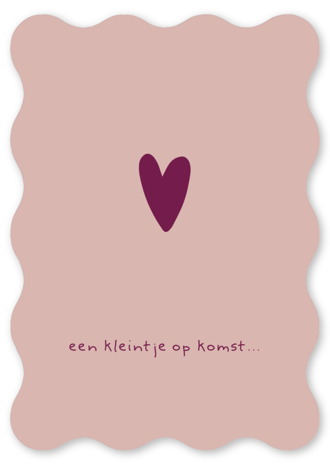 Kaart geschulpt - Een kleintje op komst | Zwangerschapskaart