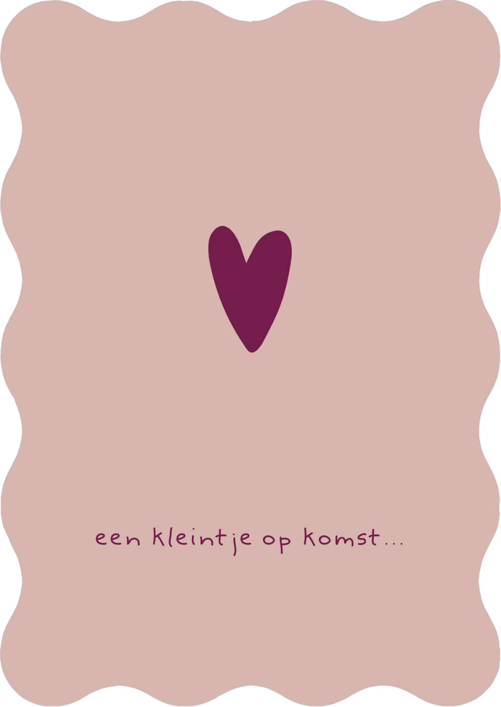 Kaart geschulpt - Een kleintje op komst | Zwangerschapskaart