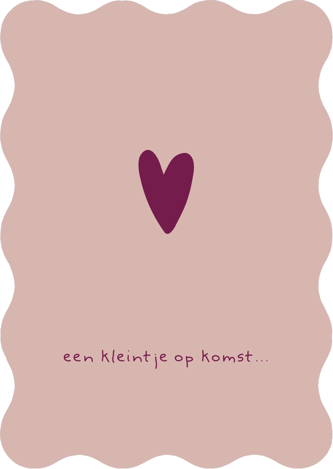 Kaart geschulpt - Een kleintje op komst | Zwangerschapskaart