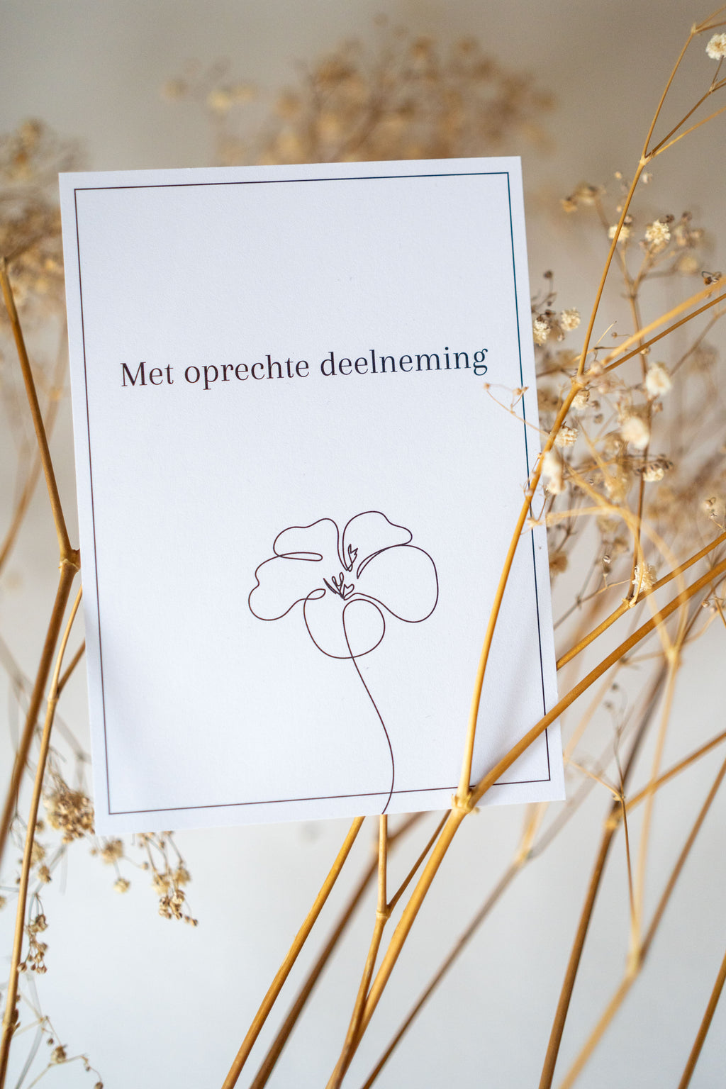 Kaart - Met oprechte deelneming