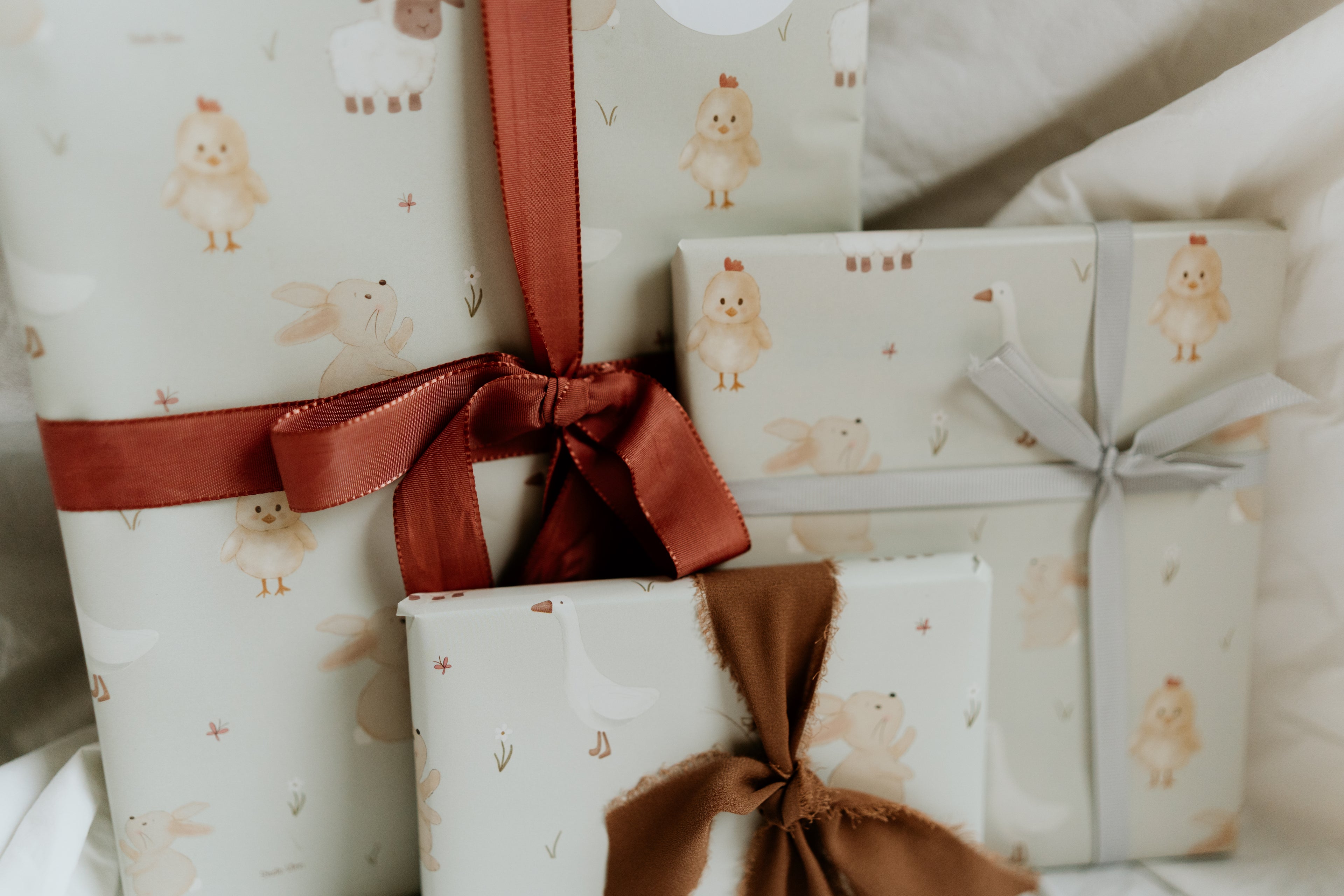 Cadeaupapier met diertjes