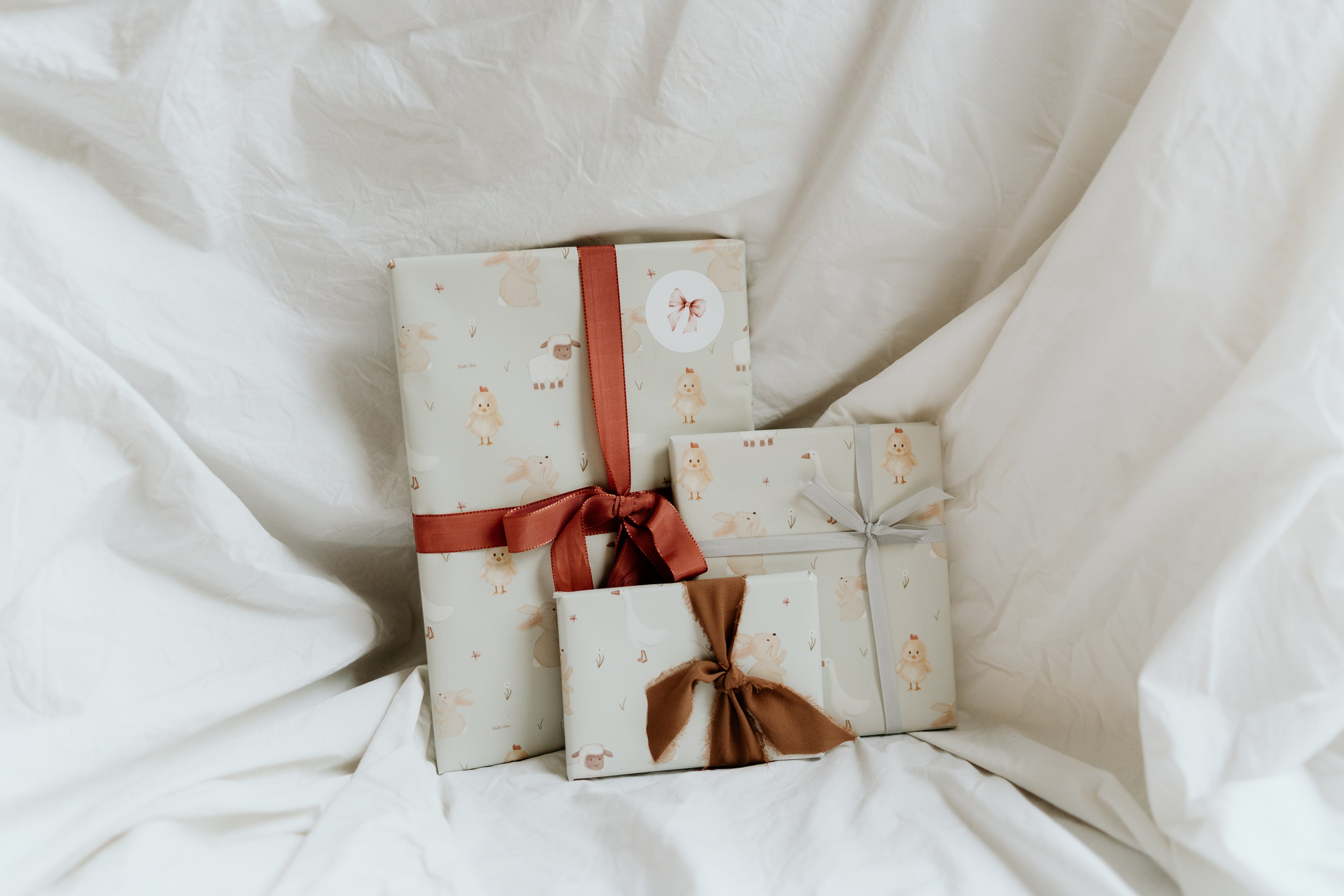 Cadeaupapier met diertjes