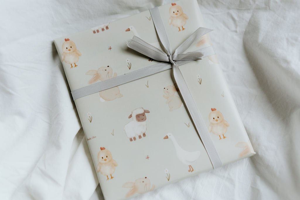 Cadeaupapier met diertjes