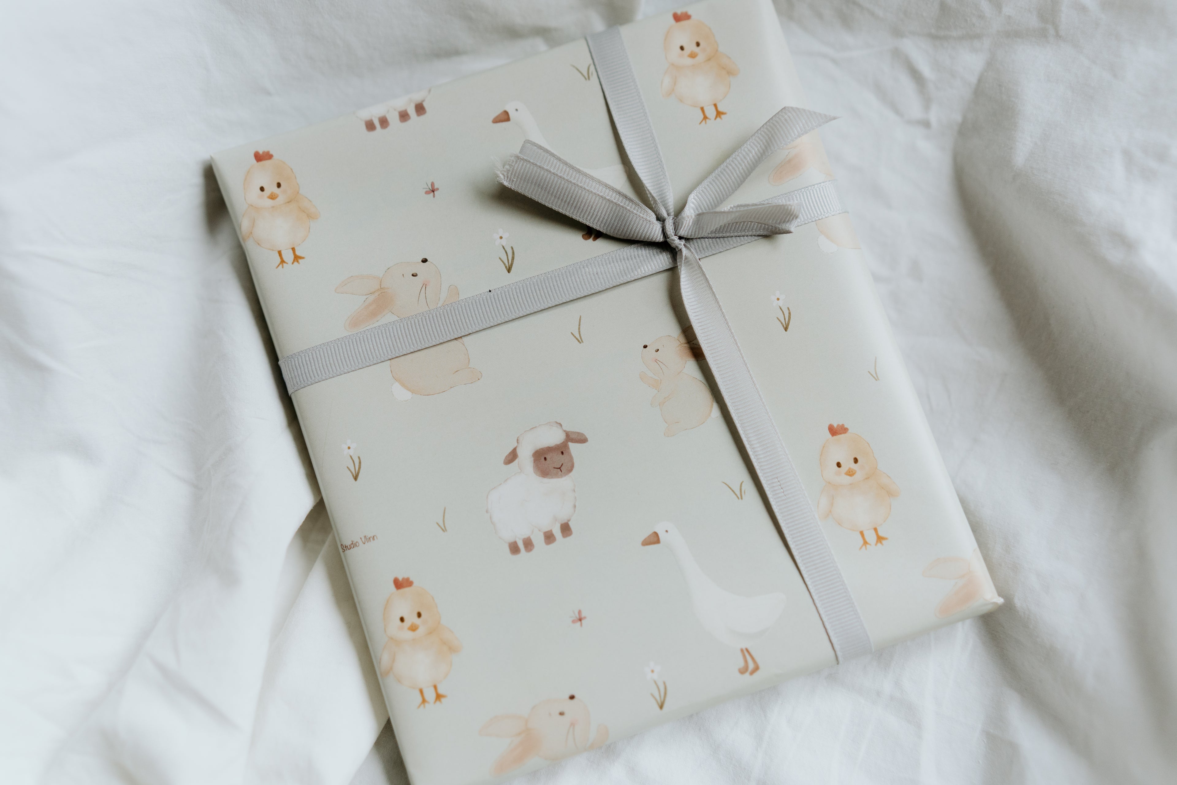 Cadeaupapier met diertjes