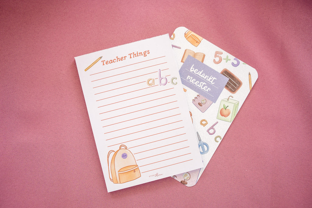 Teacher Things notitieblokje – voor juf, meester en leerkracht