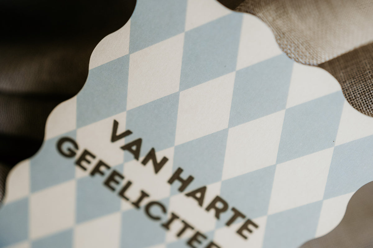 Kaart geschulpt - Van harte gefeliciteerd man