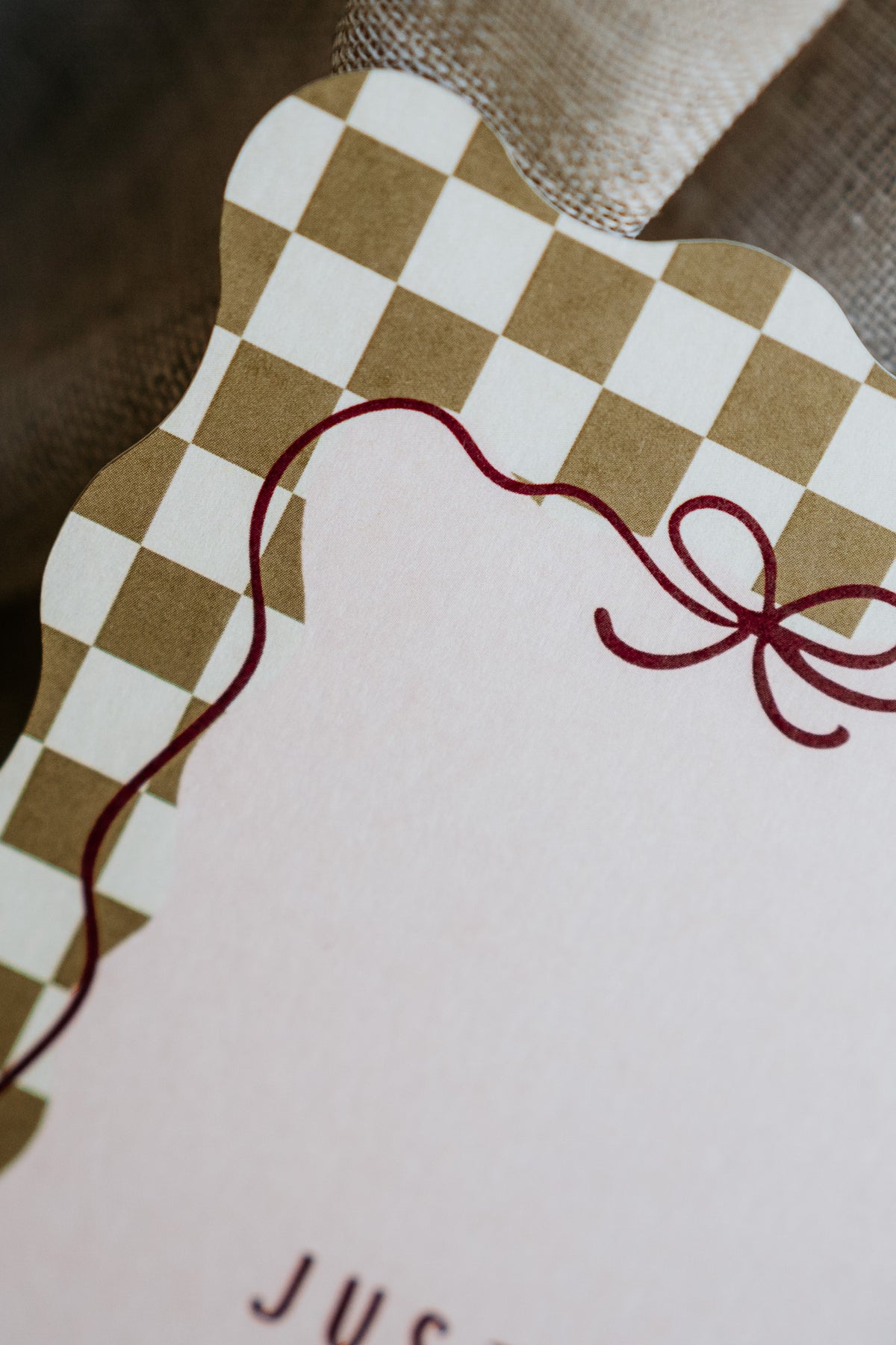 Kaart geschulpt - Just Married | Trouwkaart