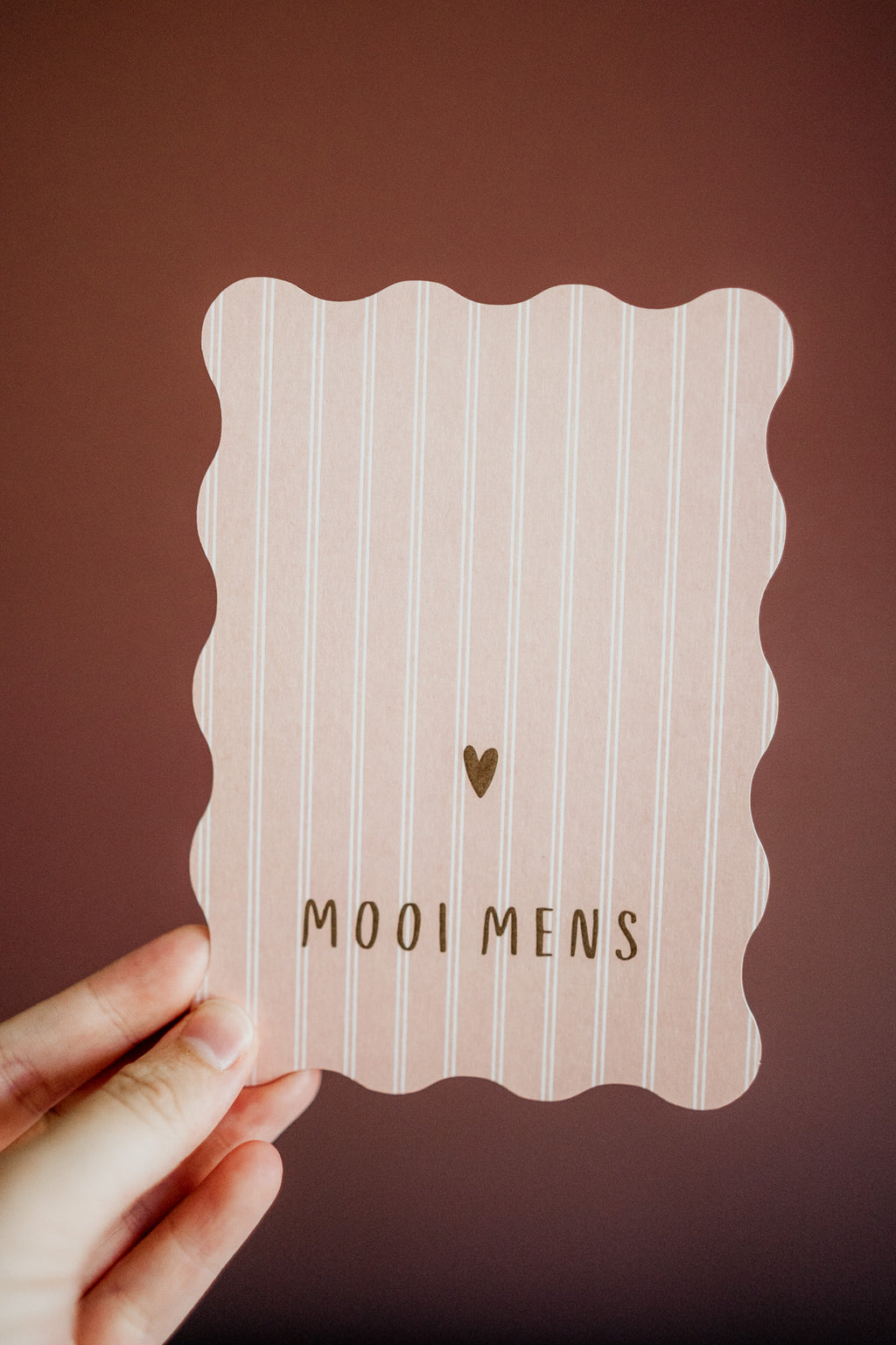 Kaart geschulpt - Mooi mens | Lief kaartje