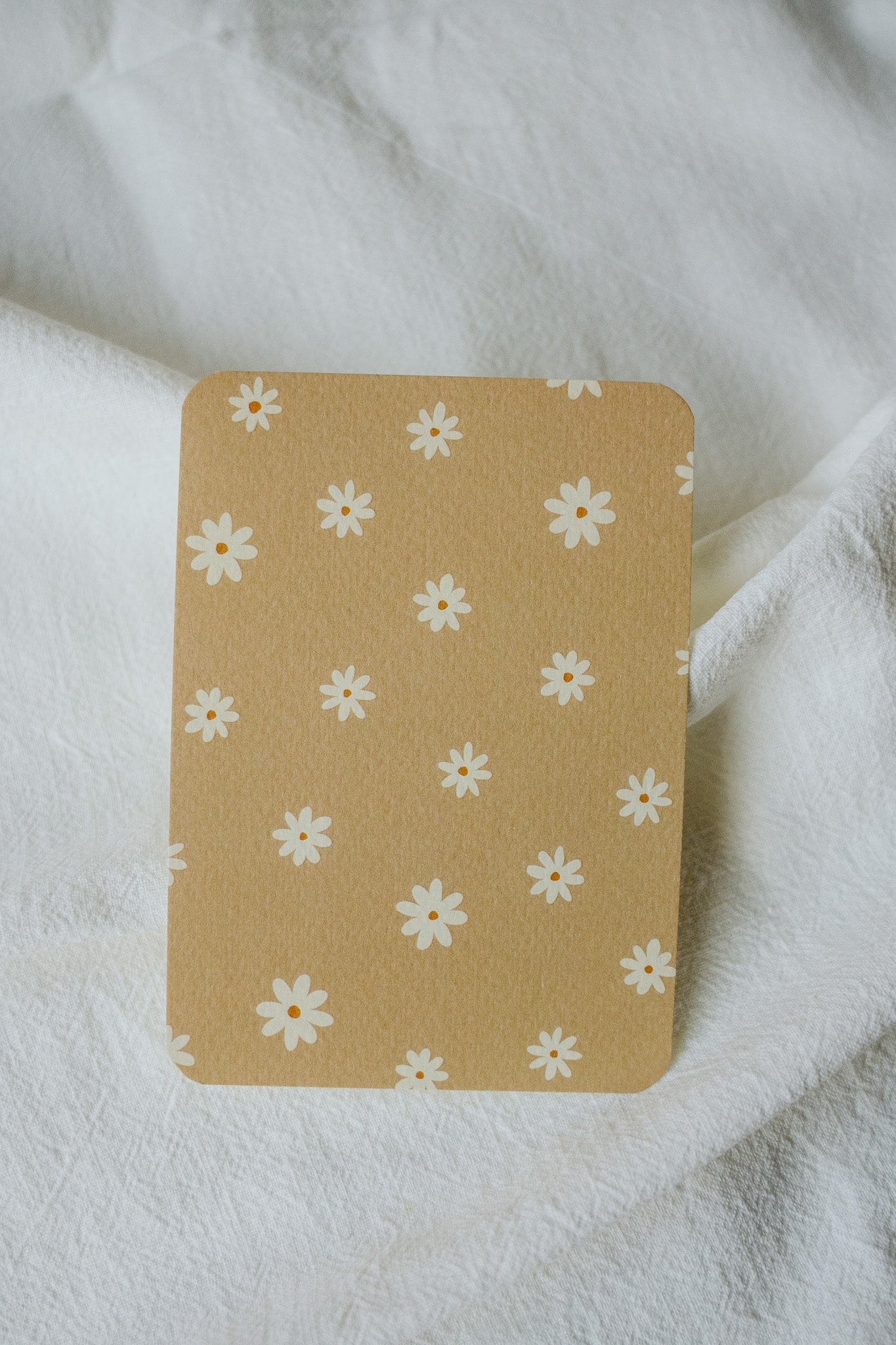 Kaart - Blanco Bloemen geel