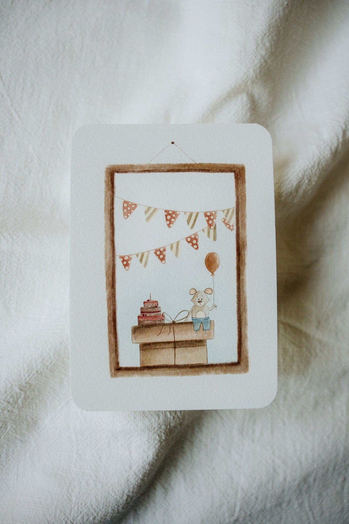 Kaart - Blanco feest muisje